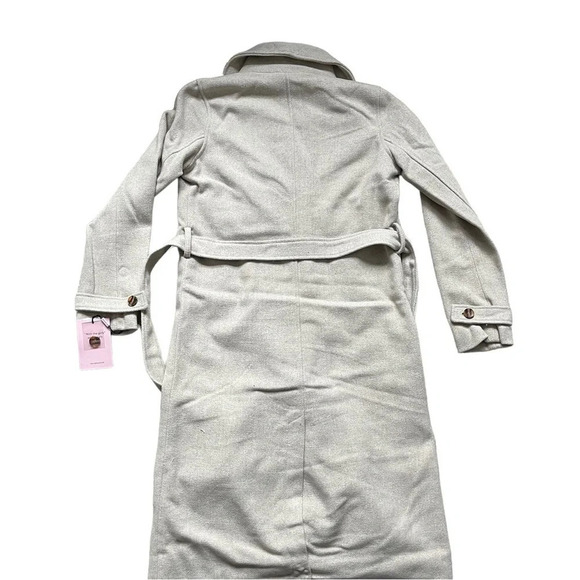 NWT Avec Les Filles Belted Wool Trench Coat Size M - Picture 9 of 10